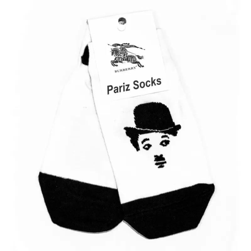 جوراب ساق کوتاه طرح چارلی چاپلین