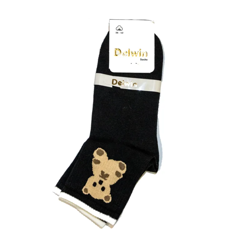 جوراب نیم ساق طرح خرسی