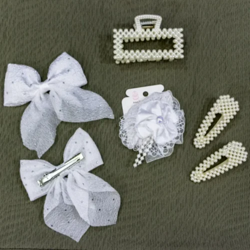 پک شش تایی گیره سره و کیلیپس عروس Fn4