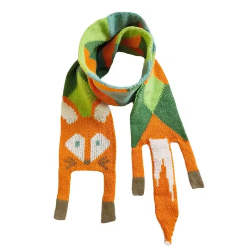 شال گردن طرح روباهی | مناسب استایل گرم زمستانی
