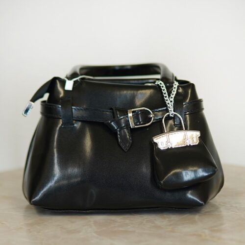 کیف دستی دخترانه با آویز کیف کوچک