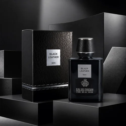 ادکلن Black Leather Men مردانه با بطری مشکی لوکس