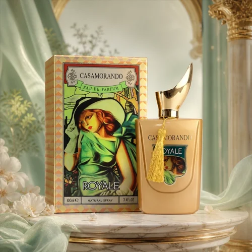 ادکلن Casamorando Royale مردانه با بطری طلایی لوکس