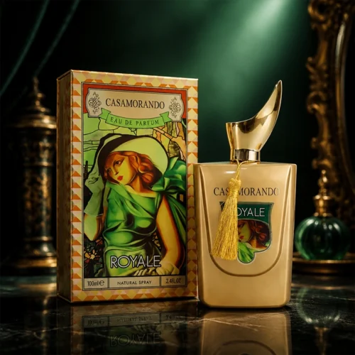 شیشه و جعبه ادکلن Casamorando Royale ادو پرفیوم 100 میل