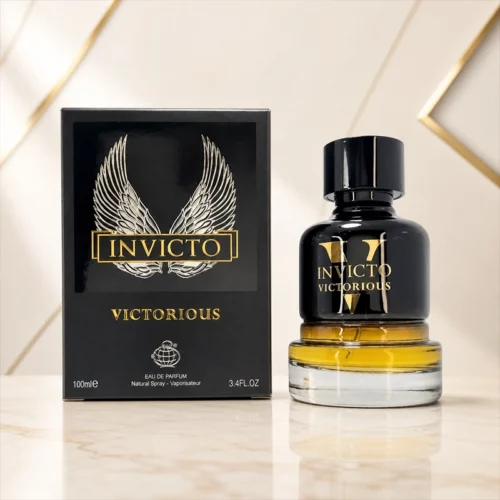 شیشه و جعبه ادکلن Invicto Victorious در دکوراسیون لوکس