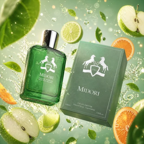 نمایی از ترکیبات میوه‌ای برای خرید ادکلن Midori
