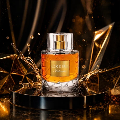 جعبه مشکی و بطری ادو پرفیوم Cocktail Intense از برند Fragrance World