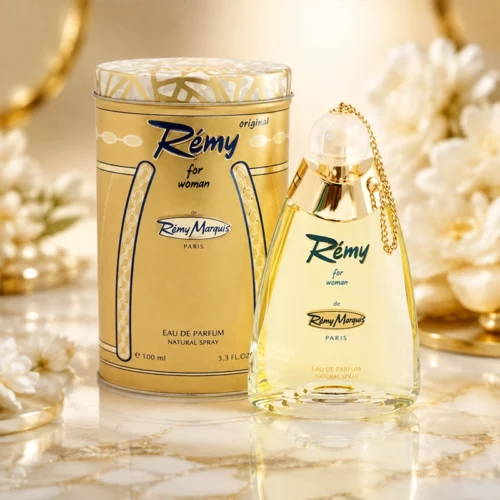 عطر زنانه Remy Marquis Remy for Woman 100ml با طراحی کلاسیک و نور طلایی