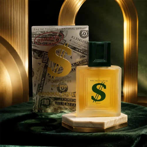 عطر Dollar برند Paris Elysees در نمای لوکس با جعبه طرح اسکناس
