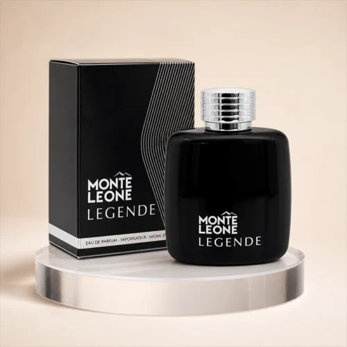 ادکلن مردانه Monte Leone Legende فراگرنس ورد با بطری مشکی و جعبه اصلی